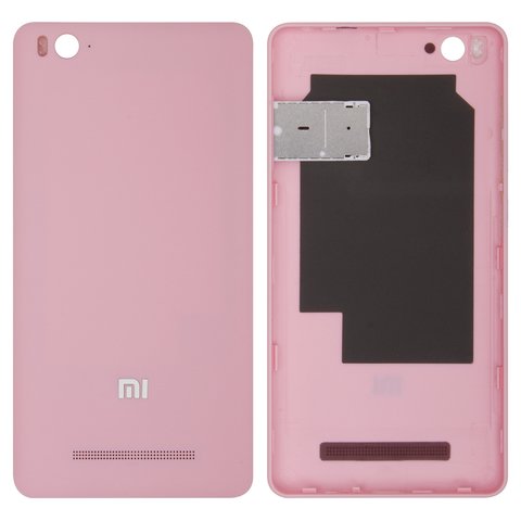 Задня панель корпуса для Xiaomi Mi 4c, рожева, з тримачем SIM карти, з боковою кнопкою