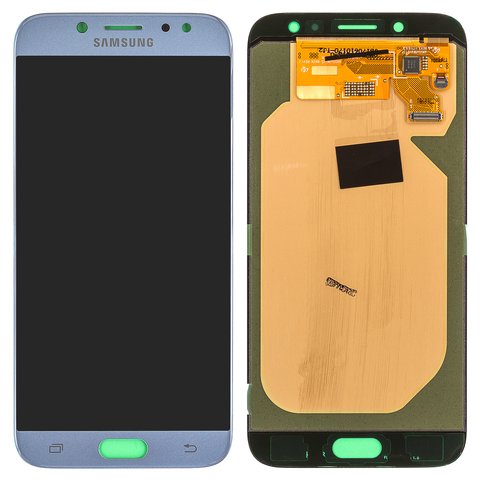 Дисплей для Samsung J730 Galaxy J7 2017 , серебристый, голубой, без рамки, Original, сервисная упаковка, #GH97 20801B GH97 20736B