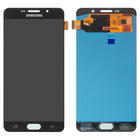 Дисплей для Samsung A710 Galaxy A7 2016 , чорний, без рамки, High Copy, OLED 