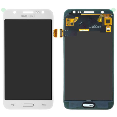 Дисплей для Samsung J500 Galaxy J5, білий, з регулюванням яскравості, Best copy, без рамки, Сopy, TFT 