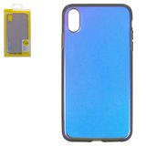 Чохол Baseus для iPhone XS Max, синій, прозорий, силікон, #WIAPIPH65-XG01