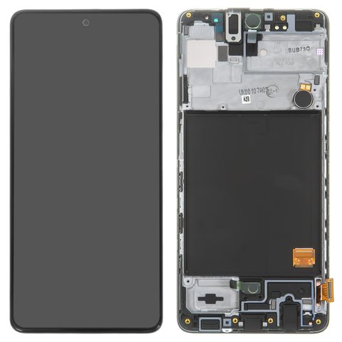Дисплей для Samsung A515 Galaxy A51, черный, с рамкой, Original PRC , original glass