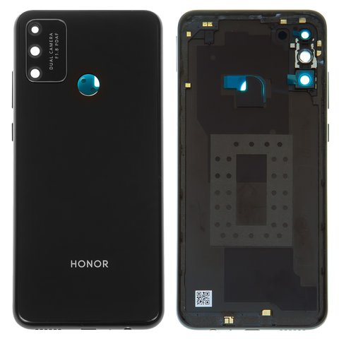 Задняя панель корпуса для Huawei Honor Play 9A, черная, со стеклом камеры, dark night Black, MOA AL00 MOA TL00 MED AL20 MOA AL20