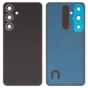 Задняя панель корпуса для Samsung S721 Galaxy S24 FE, черная, со стеклом камеры, graphite
