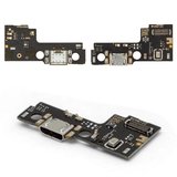 Шлейф для Xiaomi Poco C55, Redmi 11A, Redmi 12C, конектора зарядки, з мікрофоном, з компонентами, Сopy, плата зарядки