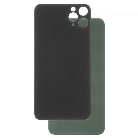 Housing Back Cover compatible with iPhone 11 Pro Max, green, need to remove the camera glass, small hole, matte midnight green 