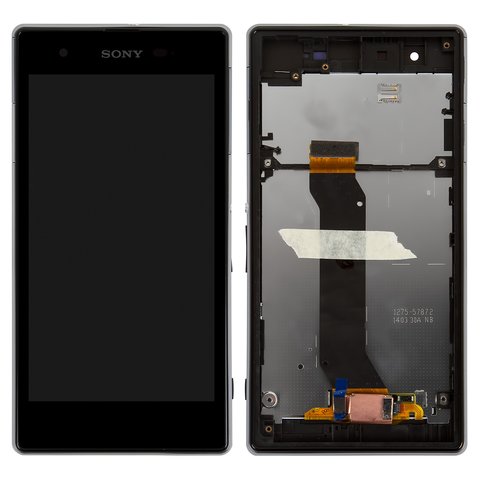 Pantalla LCD puede usarse con Sony C6916 Xperia Z1s, negro, con marco, Original PRC 