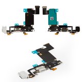 Cable flex puede usarse con iPhone 6S Plus, del conector de carga, del conector de auriculares, blanco, con micrófono, con componentes