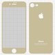Tempered Glass Screen Protector All Spares compatible with Apple iPhone 7, (0,26 mm 9H, front and back, golden)
