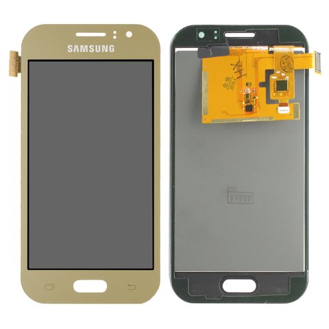 LCD compatible with Samsung J110 Galaxy J1 Ace, golden, with light adjustable, Best copy, without frame, Copy, TFT  