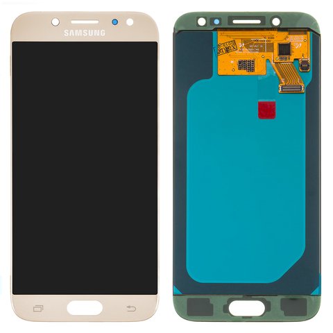 Pantalla LCD puede usarse con Samsung J530 Galaxy J5 2017 , dorado, sin marco, original vidrio reemplazado 