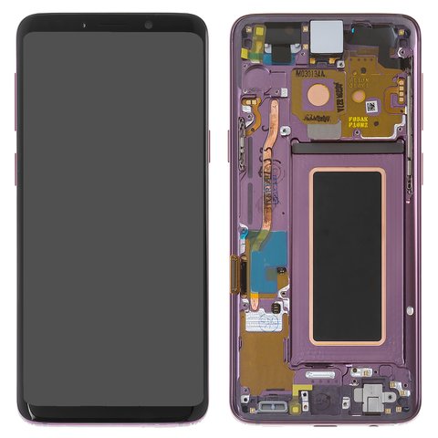 Pantalla LCD puede usarse con Samsung G960 Galaxy S9, morado, con marco, Original PRC , lilac Purple, original glass
