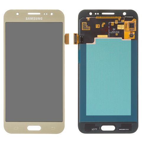 LCD compatible with Samsung J500 Galaxy J5, golden, without frame, original change glass 
