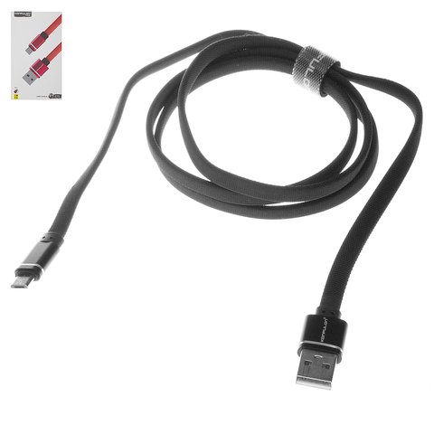 Cable USB Konfulon S76, USB tipo A, micro USB tipo B, 100 cm, 3 A, negro