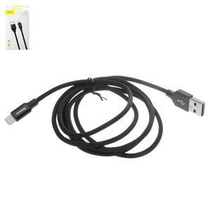 USB Cable Baseus Yiven, USB type A, Lightning, 120 cm, 2 A, black, nylon braided  #CALYW 01