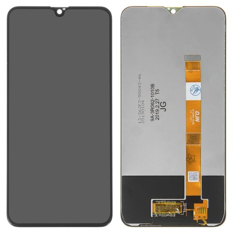 LCD compatible with Realme 3, 3i, black, without frame, Original PRC , with yellow cable, RMX1825, RMX1821, RMX1827 