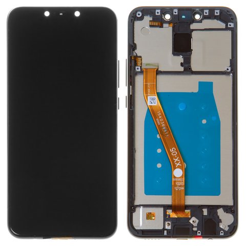 LCD compatible with Huawei Mate 20 lite, black, with frame, original change glass  , SNE LX1 
