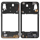 Housing Middle Part compatible with Samsung A405 Galaxy A40, (black)