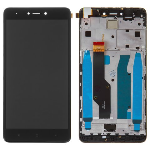 LCD compatible with Xiaomi Redmi Note 4X, black, with frame, High Copy 