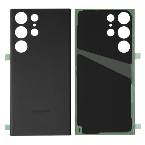 Housing Back Cover compatible with Samsung S918 Galaxy S23 Ultra, black, phantom black 