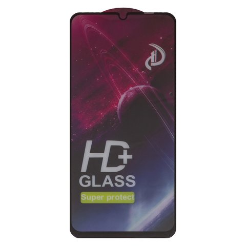 Tempered Glass Screen Protector All Spares compatible with Samsung A057 Galaxy A05s, Full Glue, compatible with case, black, the layer of glue is applied to the entire surface of the glass 