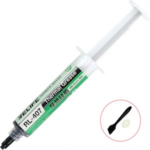 Thermal Compound RELIFE  RL 407 , silicone, in a syringe, 20 ml, black, 6 Вт м*К 