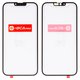 Housing Glass G+OCA PRO compatible with iPhone 13 Pro Max, (with OCA film, black)