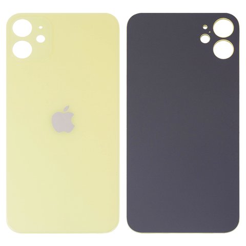 Panel trasero de carcasa puede usarse con iPhone 11, amarillo, no es necesario desmontar la cámara, Original PRC , big hole