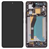 LCD compatible with Xiaomi 14T Pro, (black, with frame, Original (PRC), 2407FPN8EG)