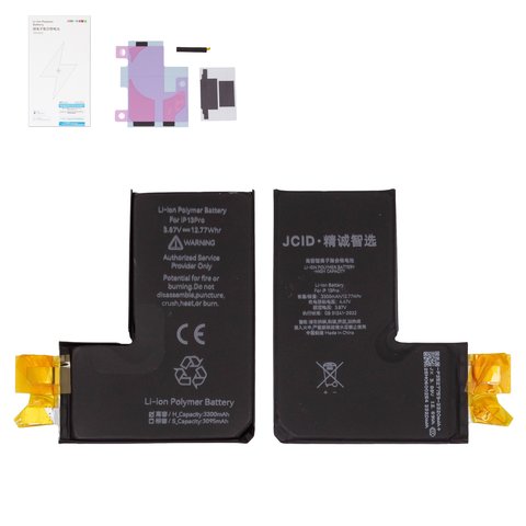 Аккумулятор JCID для Apple iPhone 13 Pro, Li Polymer, 3,87 B, 3330 мАч, без контроллера, повышенная ёмкость, cell
