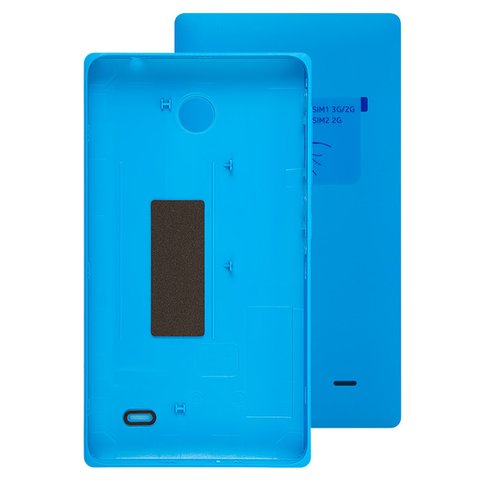 Housing Back Cover compatible with Nokia X Dual Sim, blue, with side button 