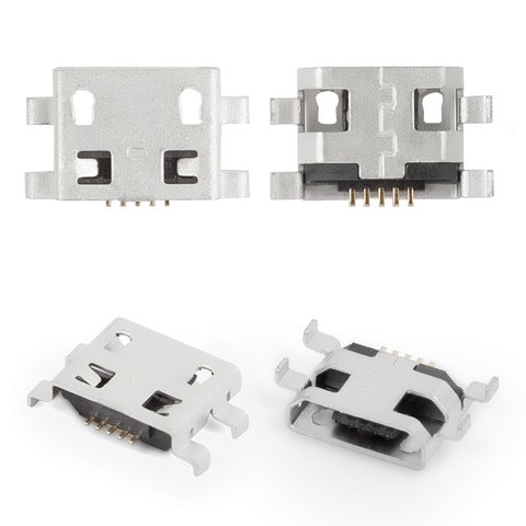 Charge Connector compatible with Fly Flylife Connect 7.85 3G 2, 5 pin, micro USB type B 