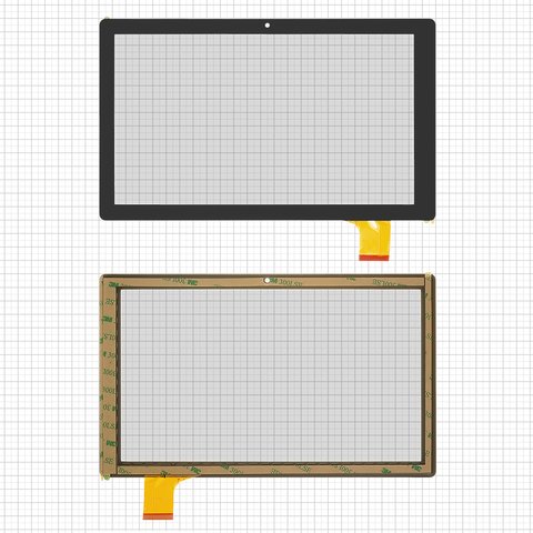 Touchscreen compatible with China Tablet PC 10,1"; Impression ImPAD 1005, black, 251 mm, 45 pin, 150 mm, capacitive, 10,1"  #MJK 0692 FPC XC PG1010 031 A0 FPC ZP9193 101F HXD 1014A2 MF 669 101F