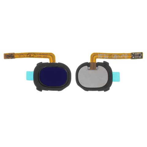 Flat Cable compatible with Samsung A205F DS Galaxy A20, for fingerprint recognition Touch ID , dark blue 