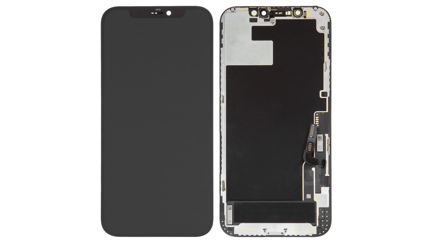 LCD compatible with iPhone 11 Pro Max, (black, with frame, change glass) -  GsmServer