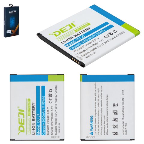 Battery Deji BJ700BBK compatible with Samsung J400 Galaxy J4 2018 , J400F Galaxy J4 2018 , J700 Galaxy J7, J700F DS Galaxy J7, J700H DS Galaxy J7, J700M DS Galaxy J7, J701 Galaxy J7 Neo, J701F DS Galaxy J7 Neo, J701H DS Galaxy J7 Neo, Li ion, 3.85 V, 3000 mAh