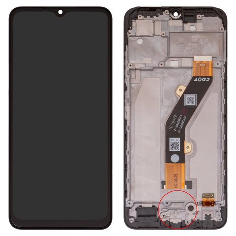LCD compatible with Tecno Spark 10, black, with frame, Original PRC , KI5Q