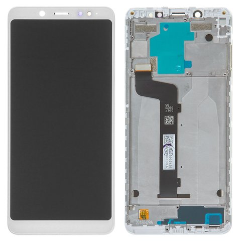LCD compatible with Xiaomi Redmi Note 5, white, with frame, Copy, In Cell, TFT