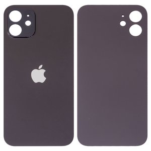 Housing Back Cover compatible with iPhone 12, black, no need to remove the camera glass, Original PRC , big hole 
