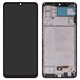 LCD compatible with Samsung A325 Galaxy A32, (black, with frame, Copy, (TFT))