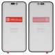 Housing Glass G+OCA PRO compatible with iPhone 16 Plus, (with OCA film, black)