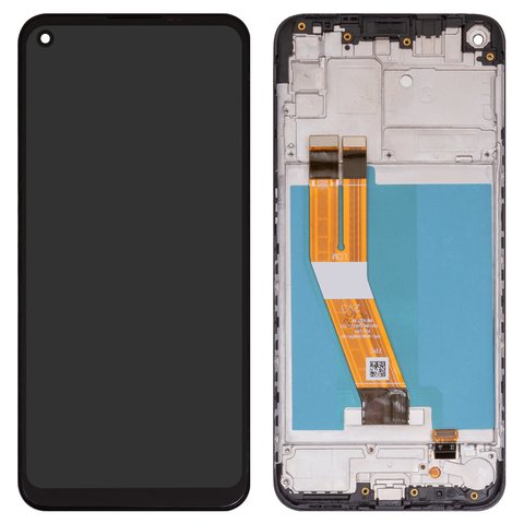 Дисплей для Samsung A115 Galaxy A11, M115 Galaxy M11, черный, с рамкой, Сopy