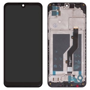 LCD compatible with ZTE Blade A5 2020 , black, with frame, High Copy, SKI608 B09 V0.1 