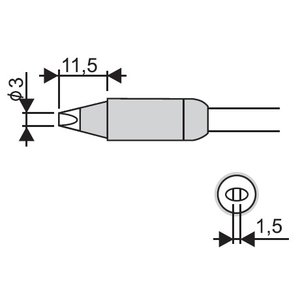 Punta de recambio para cautín Goot RX 85HRT 3D