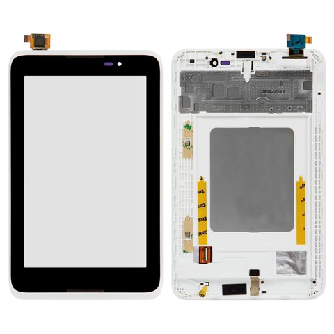 Pantalla LCD puede usarse con Lenovo IdeaTab A3500, blanco, con marco