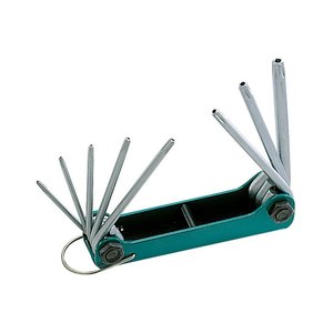 Juego de 8 llaves de estrella, plegadizas, con orificios Pro'sKit 8PK 021L