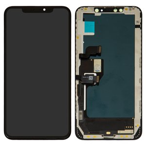 Pantalla LCD puede usarse con iPhone XS Max, negro, con marco, HC, OLED , GW