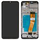 Pantalla LCD puede usarse con Samsung A037G Galaxy A03s, negro, con marco, Original (PRC), con cable plano amarillo, (162x72 mm)
