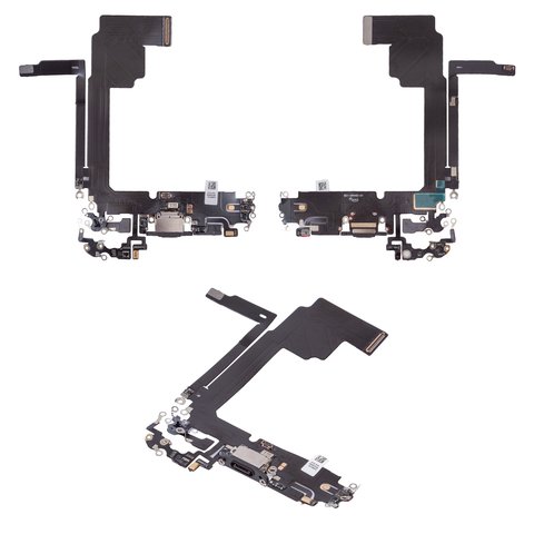 Cable flex puede usarse con iPhone 15 Pro Max, del conector de carga, negro, con micrófono, HC