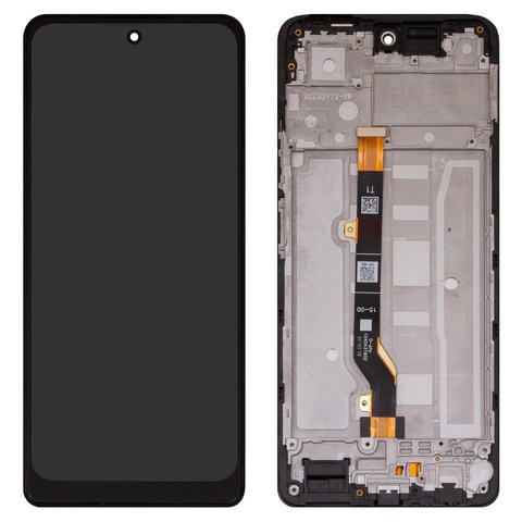 Pantalla LCD puede usarse con Tecno Spark 20 Pro KJ6 , negro, con marco, High Copy